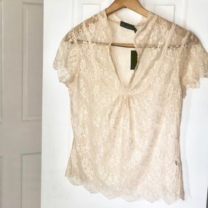 New With Tags The Limited Sheer Lace Blouse